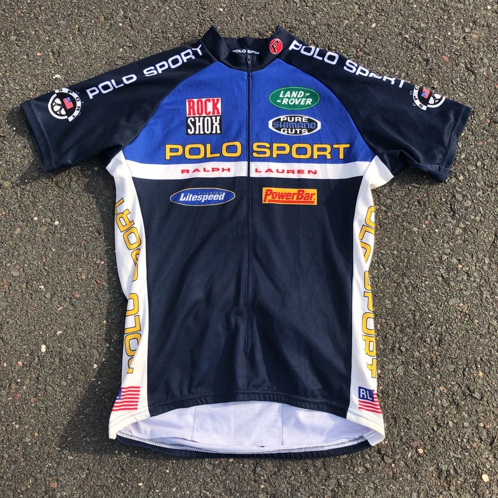 SUPER RARE VINTAGE POLO SPORT CYCLING SHIRT